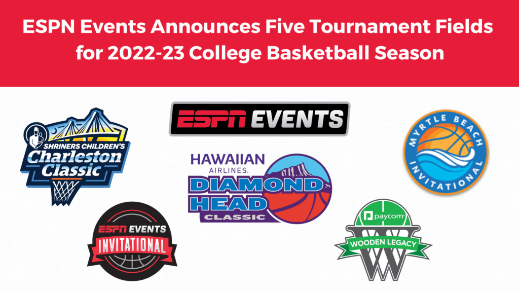 ESPN Events Unveils Teams for Five Men’s College Basketball Tournaments