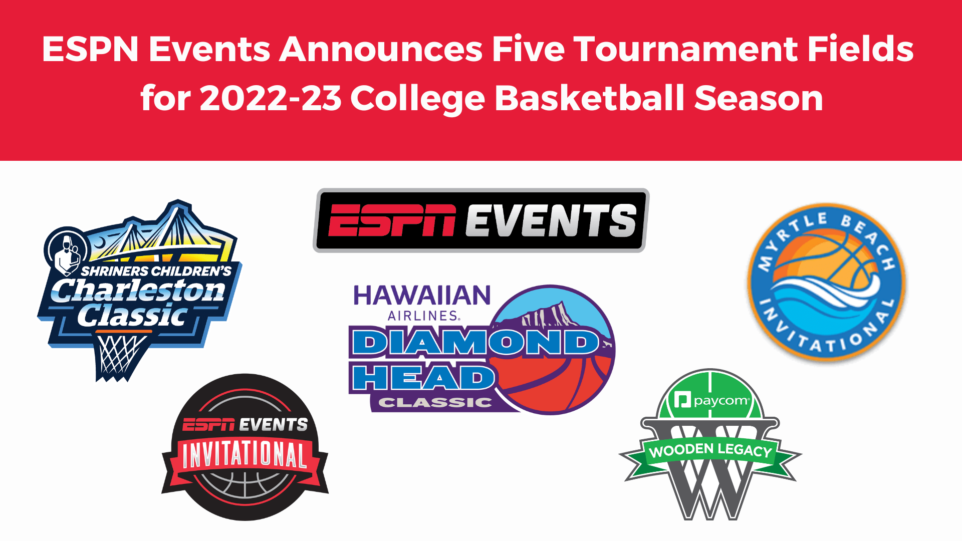 ESPN Events Unveils Teams for Five Mens College Basketball Tournaments During 2022-23 College Basketball Season